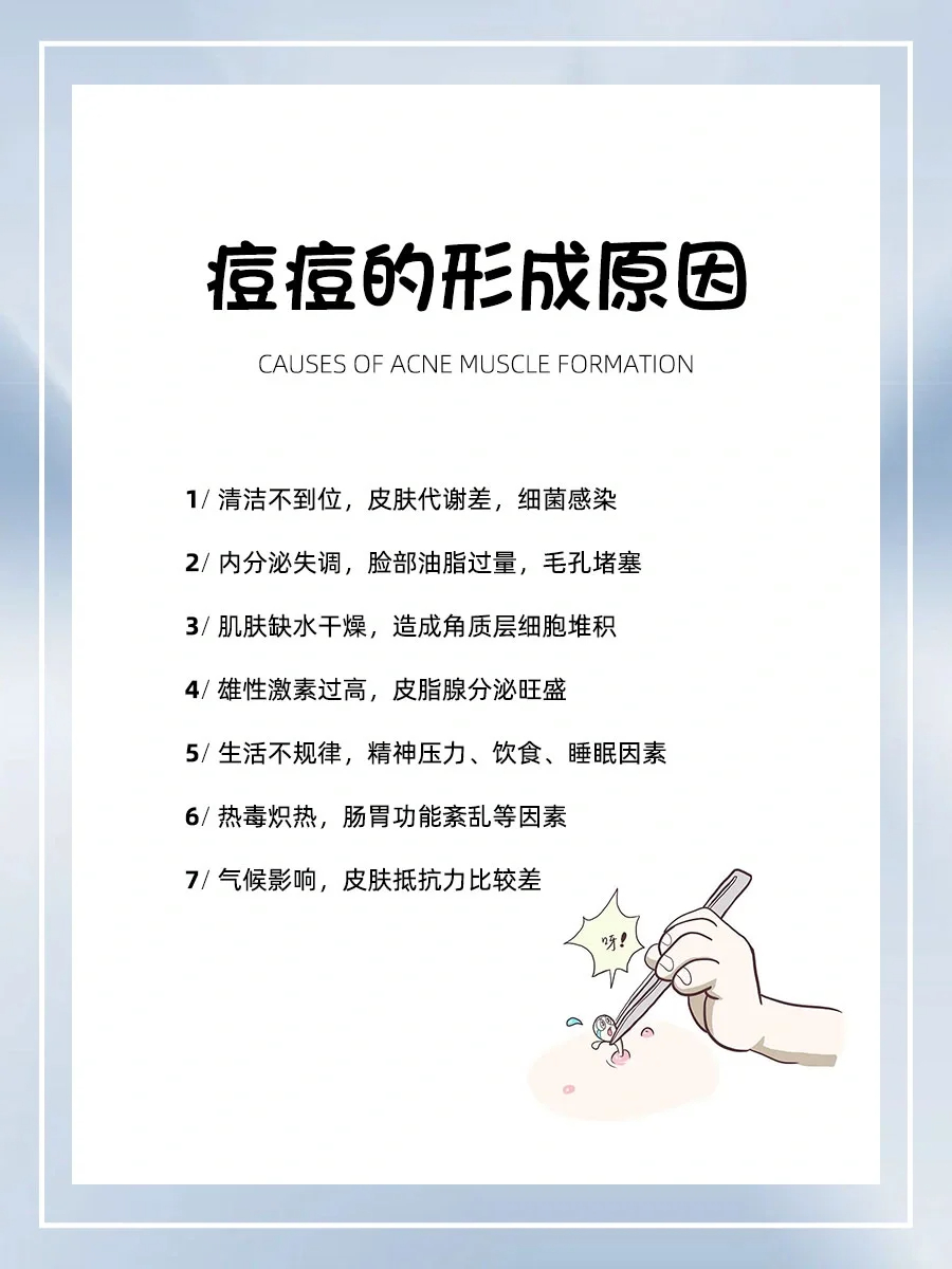 痘痘形成的原因